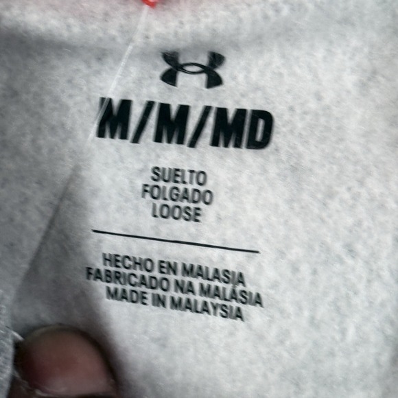 Under Armour Project Rock Hoodie Sweatshirt Men's Size M, Veterans Day Grey - Picture 7 of 8